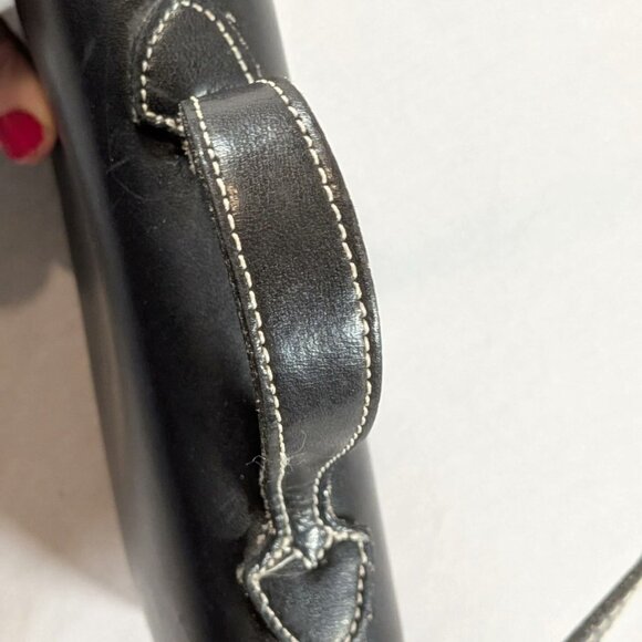 Vintage French Paquetage Paris Patent Saddle Adjustable Crossbody Bag  FRANCE - Picture 4 of 6